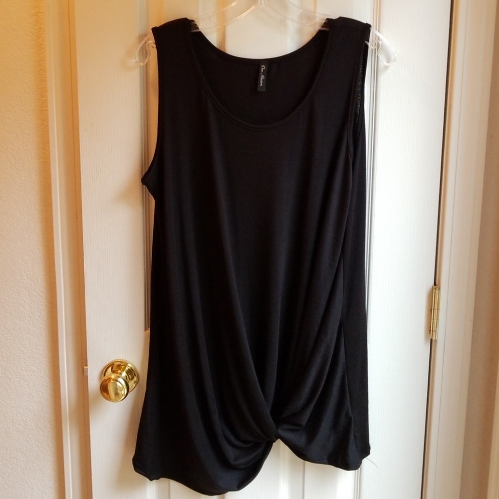 NWT ONE ILLUSION BLACK TEE SZ 1X